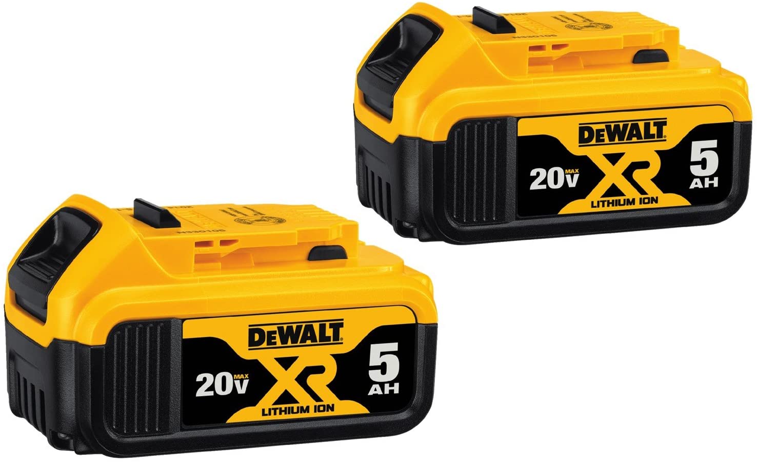 DEWALT 20V MAX BATTERY STARTER KIT mit 2 BATTERIES, 5.0AH (DCB205-2CK)
