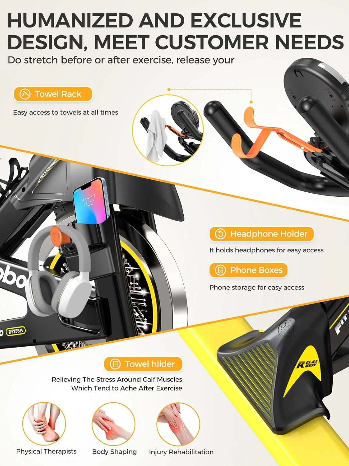 pooboo Exercise Bike, Adjustable Magnetic/Brake Pad Resistance Silent Belt Drive, Indoor Cycling Bike for Home Cardio, Fitness Stationary Bike with 350lbs/300lbs Weight Capacity &Upgraded Version Seat