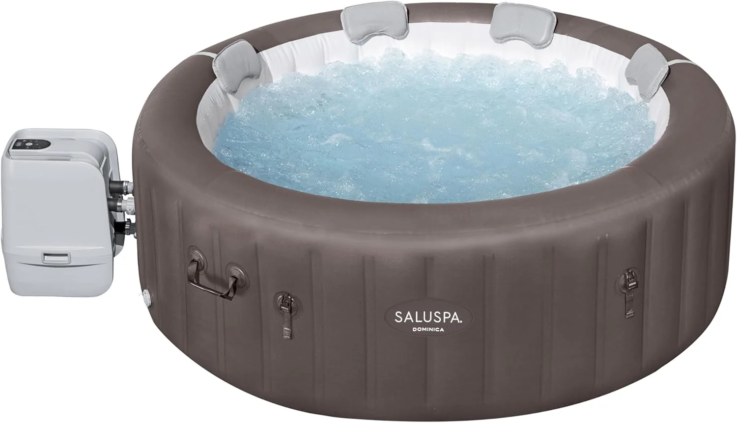 Inflatable Hot Tub Spa (71" x 26") | Portable Hot Tub with 2 Covers (1 Energy-Efficient Thermal Cover and 1 Standard Cover) | Fits Up to 2-4 Persons | Black