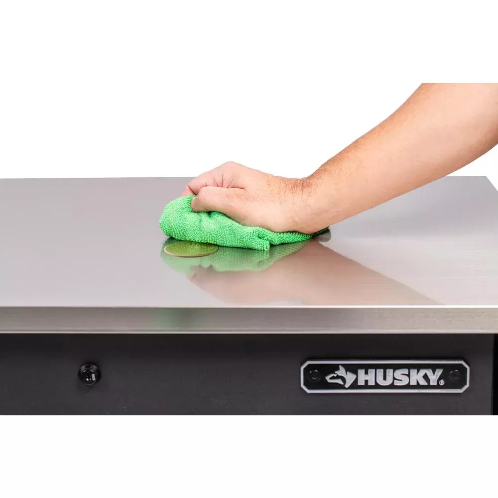 HEAVY-DUTY 63 IN. W 11-DRAWER, DEEP TOOL CHEST MOBILE WORKBENCH IN MATTE BLACK WITH FLIP-TOP STAINLESS STEEL TOP