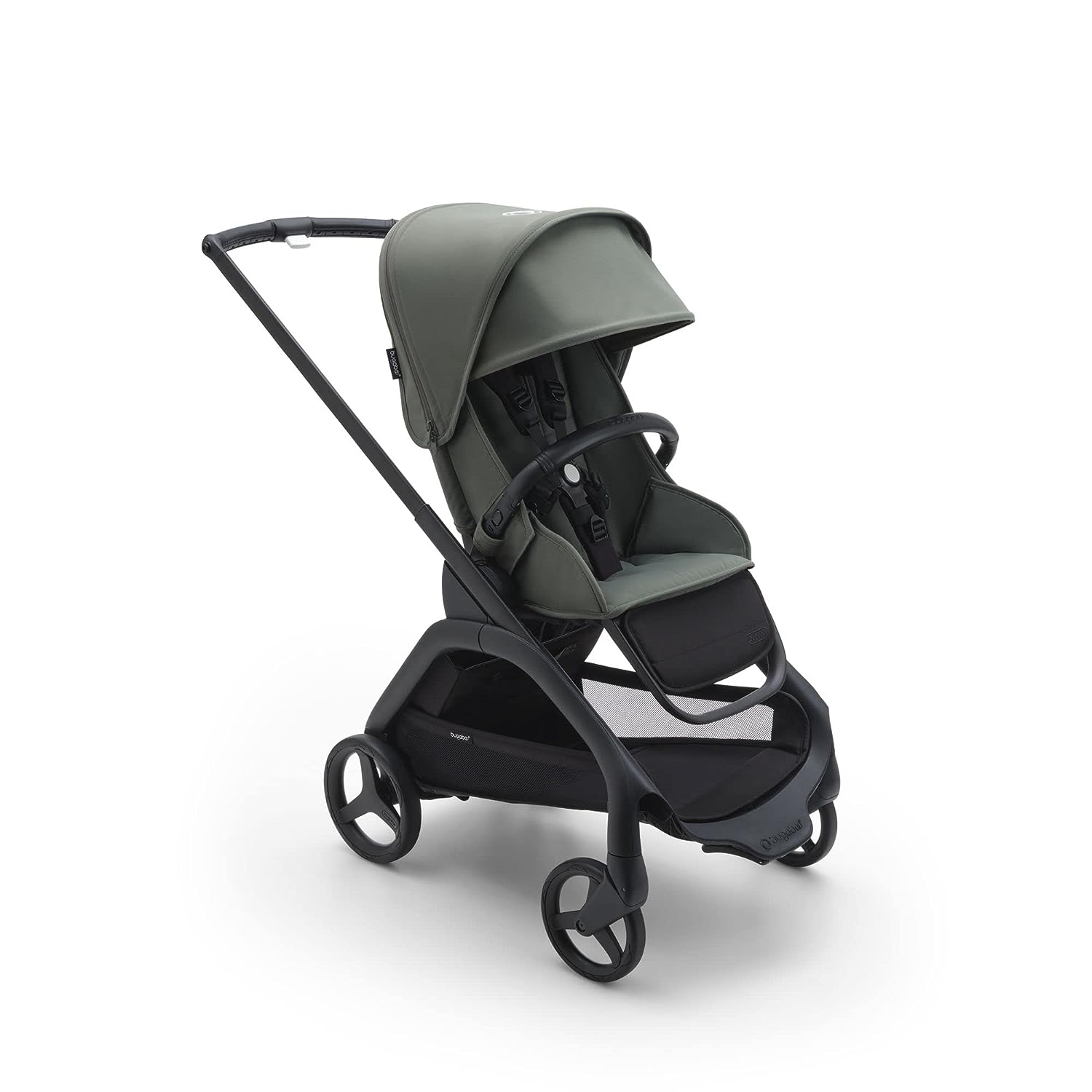 Bugaboo Dragonfly City Stroller, Lightweight Compact Baby Stroller with One Hand Easy Fold in Any Position, Full Suspension, XL Underseat Basket, Black Chassis and Midnight Black Sun Canopy