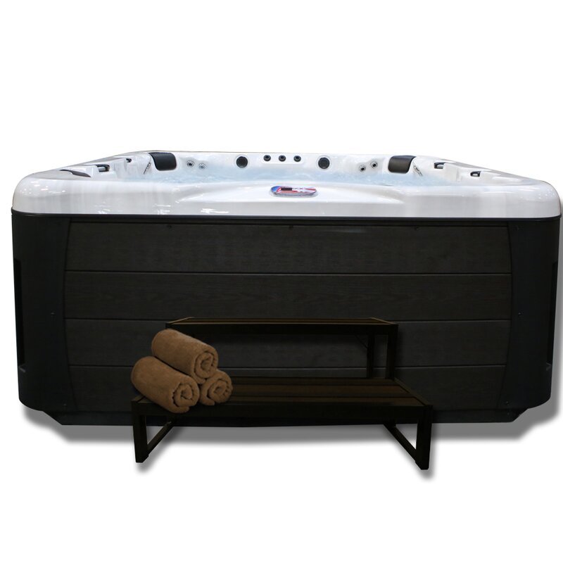 American Spas 7 - Person 56 - Jet Acryl Square Whirlpool mit Ozonator und eingebautem Lautsprecher