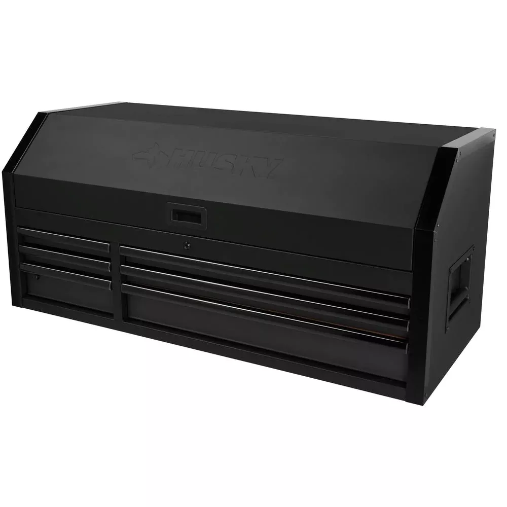 INDUSTRIAL 52 IN. W X 21.5 IN. D 6-DRAWER MATTE BLACK TOP TOOL CHEST WITH PULL-OUT WORK SURFACE AND LED LIGHT