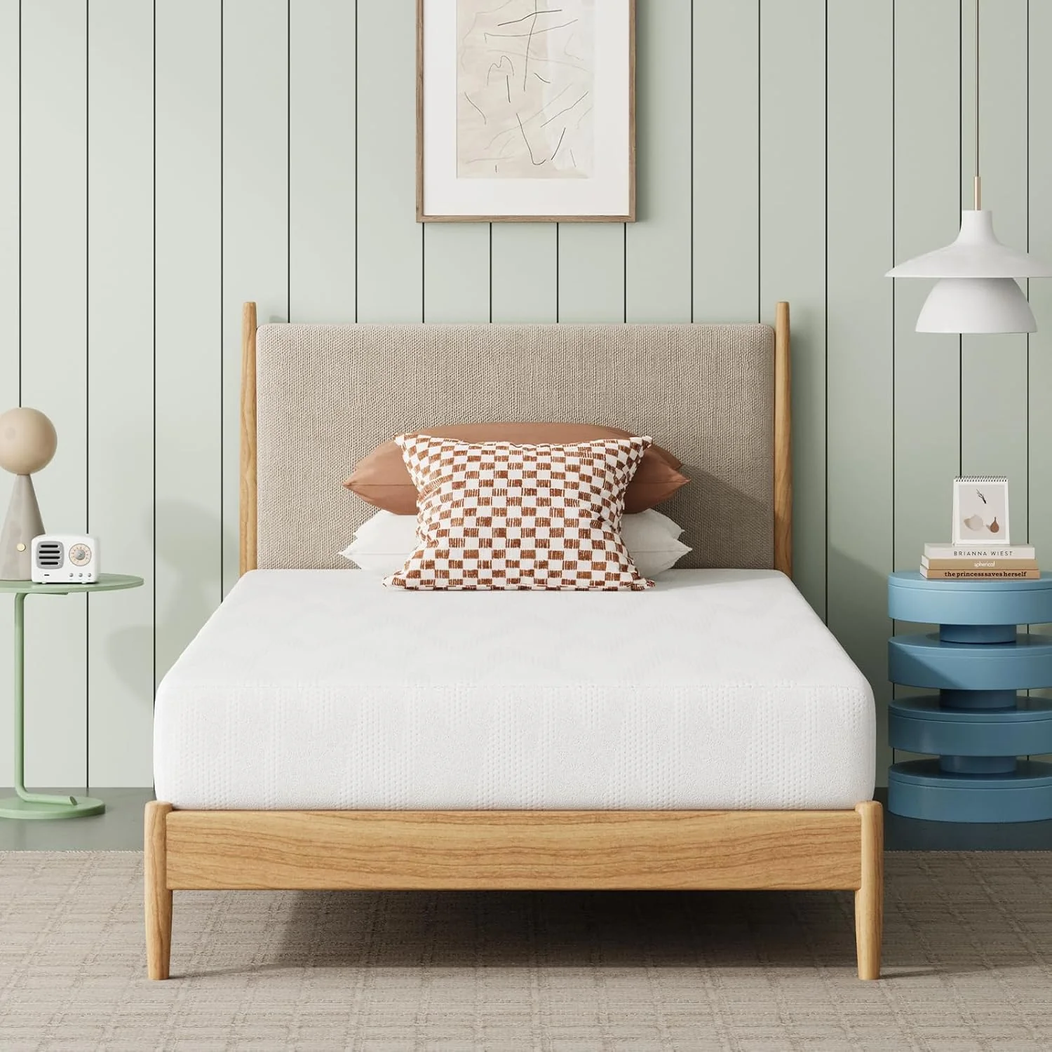 Novilla 12 Inch Queen Mattress in a Box, Gel Memory Foam Queen Size Bed Mattress for Cooling Night Sleep, Comfort Sleep & Pressure Relief, CertiPUR-US Certified,White