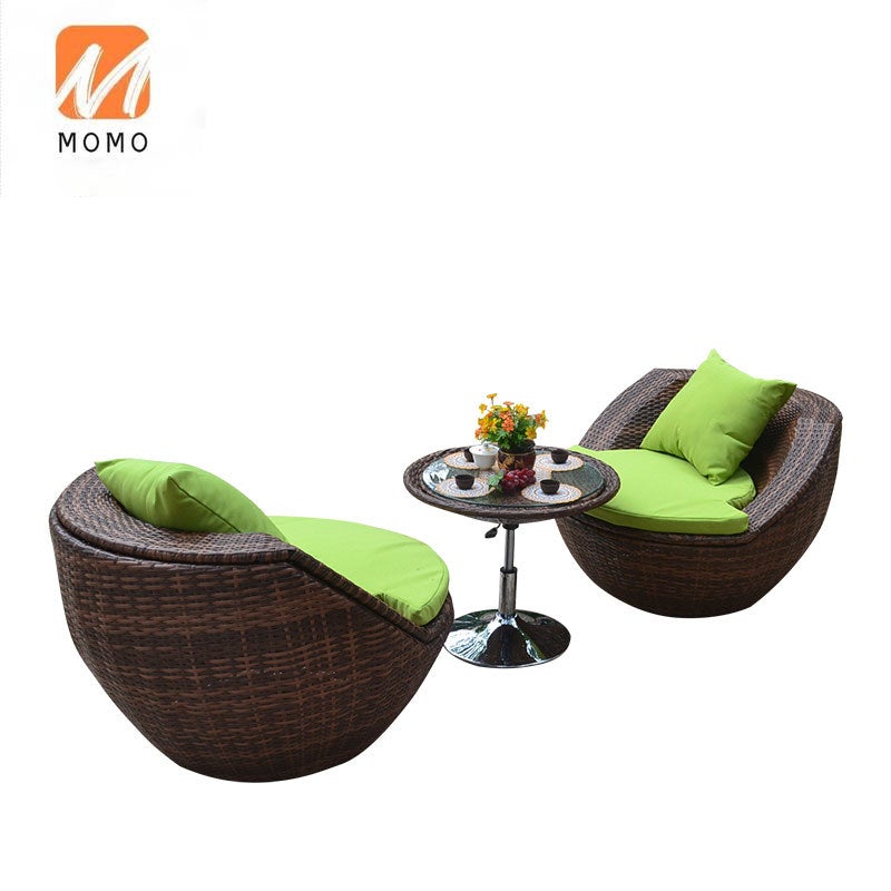 Nordic Outdoor Furniture Beach Garden Balcony Stackable Ball Shape Outdoor Seater Leisure Rattan Sofa  Chair
